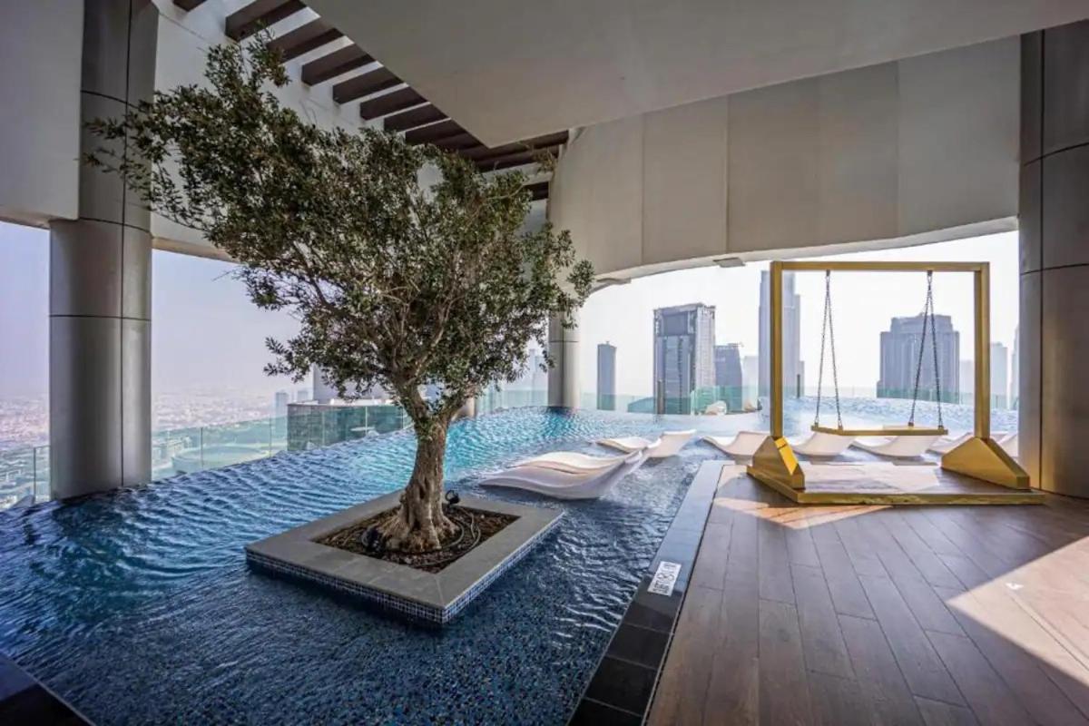 2bd Paramount Midtown - 6 Guests - Burj Views 64th Floor Infinity Pool, King Bed شقة *